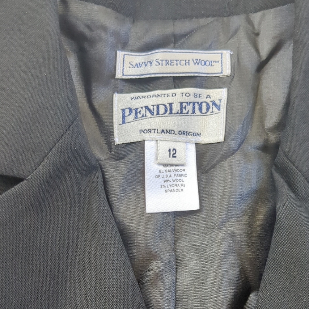 Pendleton Classic Black Suit Jacket - image 2